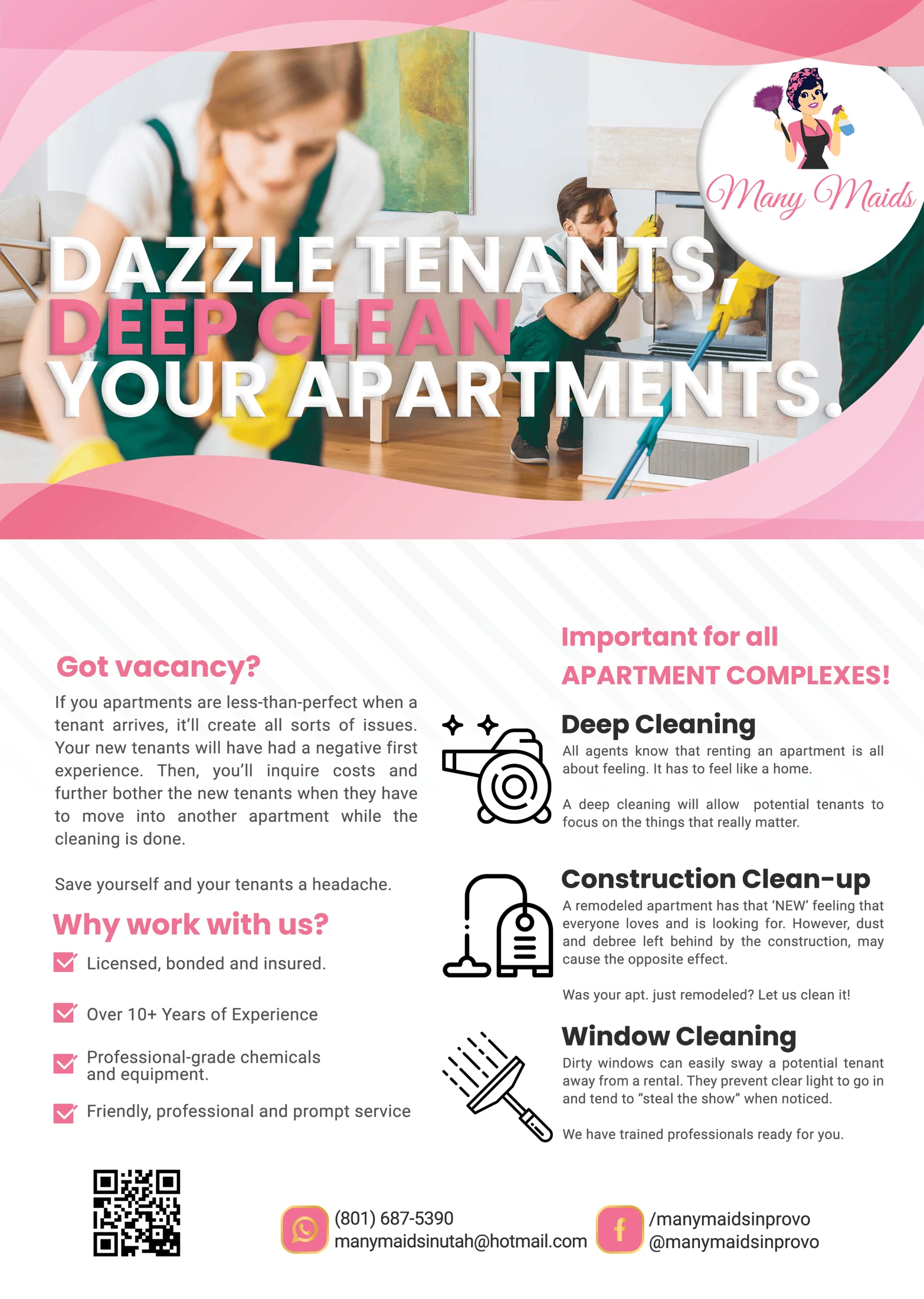 Many Maids in Utah — Apartment service artwork