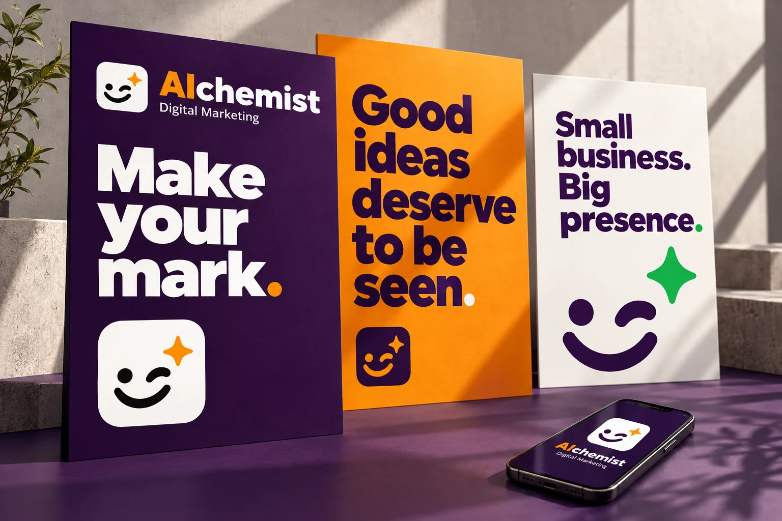 AIchemist identity adapted into a coordinated social content collection